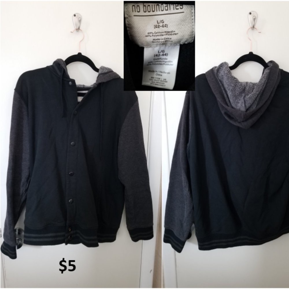 Button down Sweatshirt with hoodie